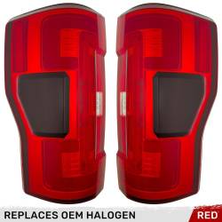 Recon - Recon 264299RD OLED Tail Lights Red Lens 17-19 Ford Super Duty - Image 1