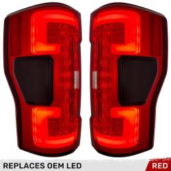 Recon - Recon 264399LEDRD OLED Tail Lights Red Lens 20-22 Ford Super Duty w/BLIS - Image 1