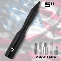 Recon - Recon 264ANTRTBK 5" Aluminum Rocket Universal Stubby Antenna-Black - Image 2