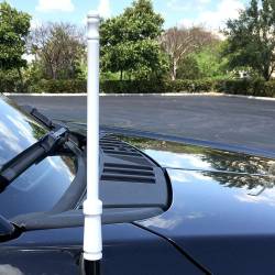 Recon - Recon 264ANTWH 8" Aluminum Universal Stubby Antenna White - Image 4