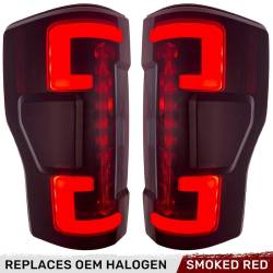 Recon - Recon 264399RBK OLED Tail Lights Red Smoked Lens 20-22 Ford Super Duty - Image 1