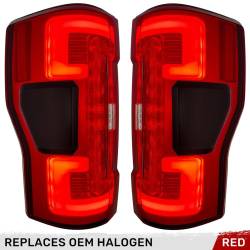 Recon - Recon 264399RD OLED Tail Lights Red Lens 20-22 Ford Super Duty - Image 1
