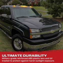 Recon - Recon 264155AMHPAM LED Cab Roof Light Kit Amber/Amber 01-06 Silverado/Sierra HD - Image 4