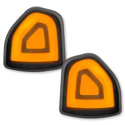 Recon - Recon 264247BK LED Corner Mirror Lenses Smoked/Amber for 09-18 RAM Trucks - Image 2