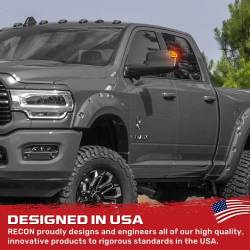 Recon - Recon 264247BK LED Corner Mirror Lenses Smoked/Amber for 09-18 RAM Trucks - Image 3