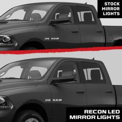 Recon - Recon 264247BK LED Corner Mirror Lenses Smoked/Amber for 09-18 RAM Trucks - Image 4