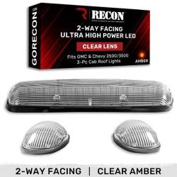 Recon - Recon 264155CLHPAM LED Cab Roof Light Kit Clear/Amber 01-06 Silverado/Sierra HD - Image 1