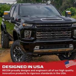 Recon - Recon 264253BK LED Side Mirror Lenses Smoked/White/Amber Silverado/Sierra HD - Image 3