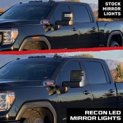 Recon - Recon 264253BK LED Side Mirror Lenses Smoked/White/Amber Silverado/Sierra HD - Image 4