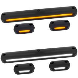 Recon - Recon 264156BKDCHP LED Cab Roof Lights Smoked/White/Amber Silverado/Sierra HD - Image 3