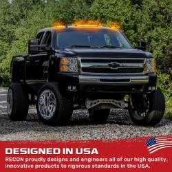Recon - Recon 264156BKDCHP LED Cab Roof Lights Smoked/White/Amber Silverado/Sierra HD - Image 4