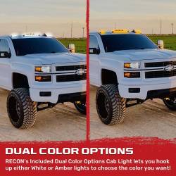 Recon - Recon 264156CLDCHP LED Cab Roof Lights Clear/White/Amber Silverado/Sierra HD - Image 3