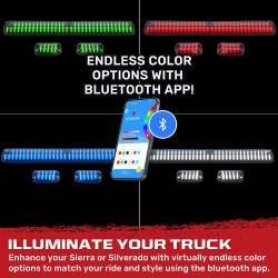 Recon - Recon 264156CLRGB LED Cab Roof Light Kit Clear/RGB 07-14 Silverado/Sierra HD - Image 3