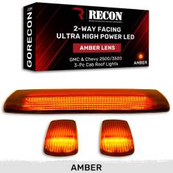 Recon - Recon 264157AMHPAM LED Cab Roof Light Kit Amber/Amber 15-19 Silverado/Sierra HD - Image 1