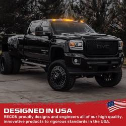 Recon - Recon 264157AMHPAM LED Cab Roof Light Kit Amber/Amber 15-19 Silverado/Sierra HD - Image 4