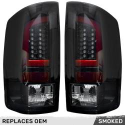 Recon - Recon 264379BK OLED Tail Lights Smoked Lens for 07-08 RAM Trucks - Image 1