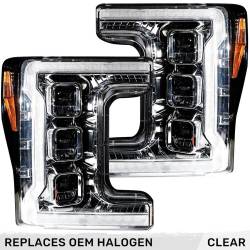 Recon - Recon 264472CLC LED Projector HeadLights Clear Lens 20-22 Ford Super Duty - Image 1