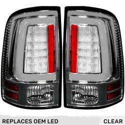 Recon - Recon 264336CL OLED Tail Lights Clear Lens for 13-18 RAM Trucks - Image 1