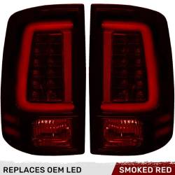 Recon - Recon 264336RBK OLED Tail Lights Red Smoked Lens for 13-18 RAM Trucks - Image 1