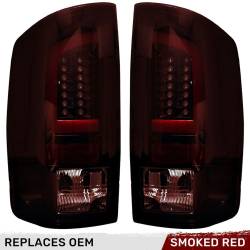 Recon - Recon 264379RBK OLED Tail Lights Red Smoked Lens for 07-08 RAM Trucks - Image 1