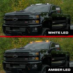 Recon - Recon 264157BKS LED Cab Roof Light Kit Smoked/White/Amber Silverado/Sierra HD - Image 3
