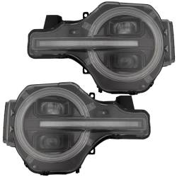 Recon - Recon 264479BKWH LED Projector HeadLights Smoked Lens 21-24 Ford Bronco - Image 1