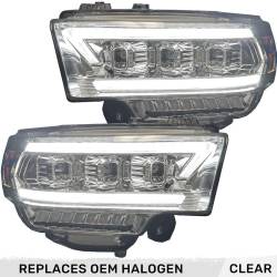 Recon - Recon 264386CLCS LED Projector HeadLights Clear Lens for 19-23 RAM HD - Image 1