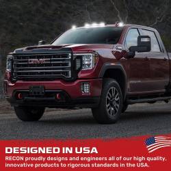 Recon - Recon 264158BKHPWH LED Cab Roof Lights Smoked/White for 20-23 Silverado/Sierra - Image 4