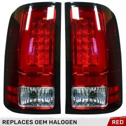 Recon - Recon 264389RD OLED Tail Lights Red Lens 07-13 GMC Sierra - Image 1