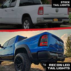Recon - Recon 264338LEDBK OLED Tail Lights Smoked Lens For19-23 RAM 1500 - Image 3