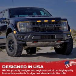 Recon - Recon 264339BK LED Fender/Grille Marker Light Kit Amber/Red 21-24 F150 Raptor - Image 3