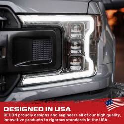 Recon - Recon 264390LEDBKCS LED HeadLights Smoked Lens 18-20 Ford F150 - Image 3