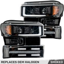 Recon - Recon 264396BKCS Projector HeadLights Smoked Lens 19-21 Silverado 1500 - Image 1