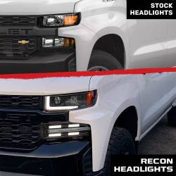 Recon - Recon 264396BKCS Projector HeadLights Smoked Lens 19-21 Silverado 1500 - Image 4