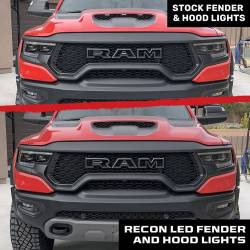 Recon - Recon 264340WHBK LED Fender/Grille Marker Light Kit White/Red for RAM 1500 TRX - Image 4
