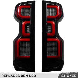 Recon - Recon 264397LEDBK OLED Tail Lights Smoked Lens for 19-25 Silverado 1500/HD - Image 1