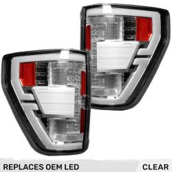 Recon - Recon 264568LEDCL OLED Tail Lights Clear Lens for 21-23 Ford F150 w/BLIS - Image 1
