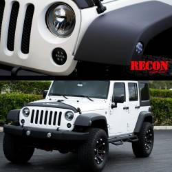 Recon - Recon 264134WHCL LED Turn Signal Lenses Clear/White for 07-18 Wrangler JK - Image 3
