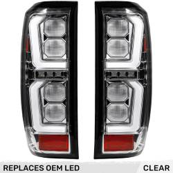Recon - Recon 264398LEDCL OLED Tail Lights Clear Lens for 19-25 GMC Sierra 1500/HD - Image 1
