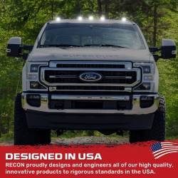 Recon - Recon 264343CLHPWH LED Cab Roof Light Kit Clear/White 17-22 Super Duty - Image 4