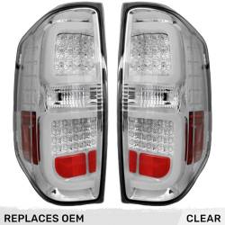 Recon - Recon 264288CL LED Tail Lights Clear Lens for 14-21 Toyota Tundra - Image 1