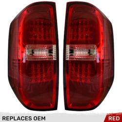 Recon - Recon 264288RD LED Tail Lights Red Lens for 14-21 Toyota Tundra - Image 1