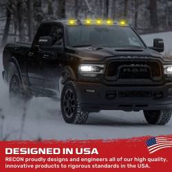 Recon - Recon 264345CLRGB LED Cab Roof Light Kit Clear/RGB for 19-23 RAM HD - Image 4