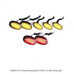 Recon - Recon 264139BK LED Fender/Grille Marker Light Kit Red/Amber 09-14 F150 Raptor - Image 2