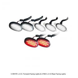 Recon - Recon 264139BKW LED Fender/Grille Marker Light Kit Red/White 09-14 F150 Raptor - Image 2