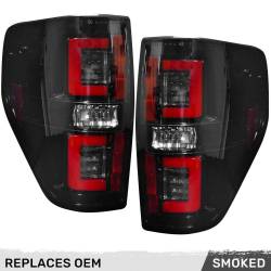 Recon - Recon 264368BK LED Tail Lights Smoked Lens 09-14 Ford F150/Raptor - Image 1