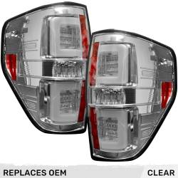 Recon - Recon 264368CL LED Tail Lights Clear Lens 09-14 Ford F150/Raptor - Image 1