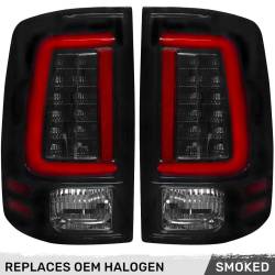 Recon - Recon 264369BK OLED Tail Lights Smoked Lens for 09-18 RAM Trucks - Image 1