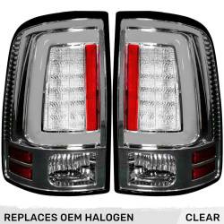 Recon - Recon 264369CL OLED Tail Lights Clear Lens for 09-18 RAM Trucks - Image 1