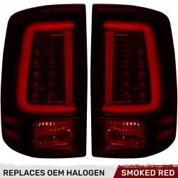 Recon - Recon 264369RBK OLED Tail Lights Red Smoked Lens for 09-18 RAM Trucks - Image 1